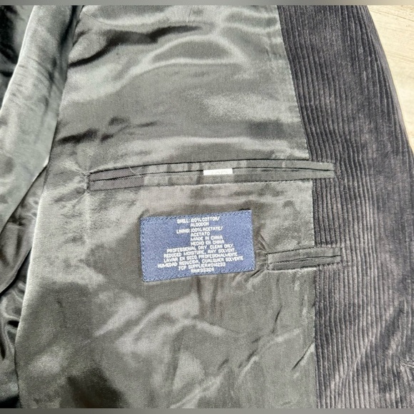 Stafford Blazer Sport Coat Mens 46R Black Corduroy Classic Fit - Picture 11 of 12
